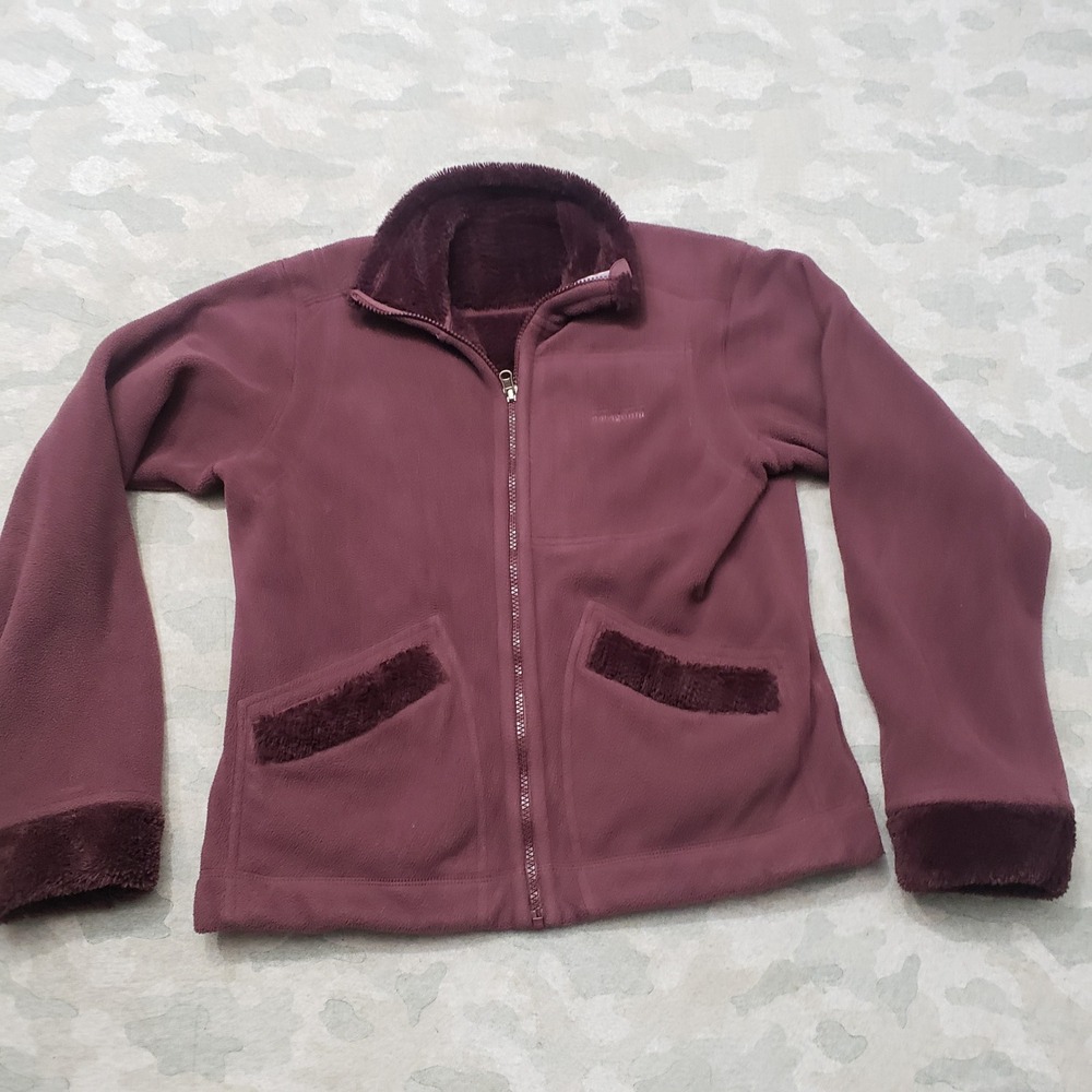 Patagonia Jacket Womens Medium Purple Synchilla Windzone Reversible Fleece Zip